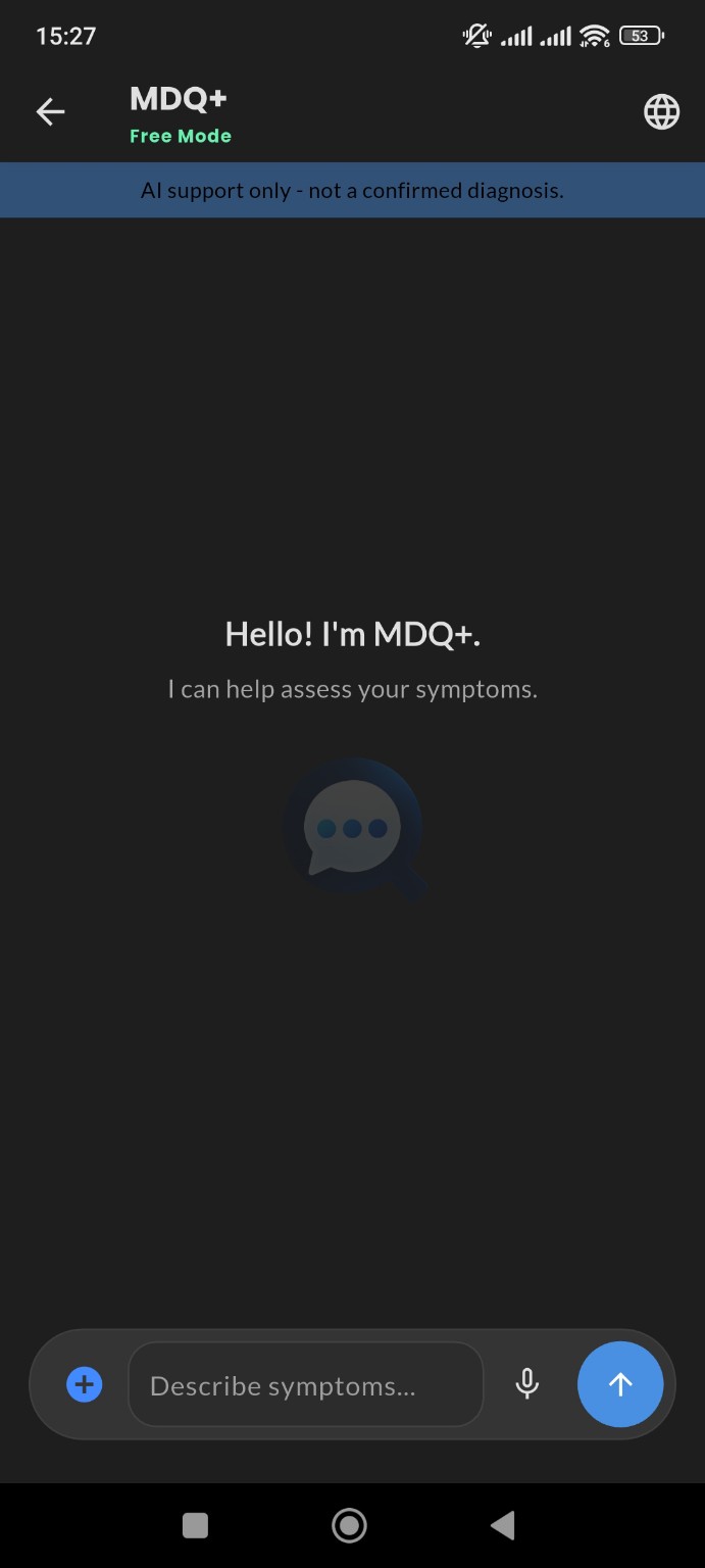 MDQ+ symptom support screen